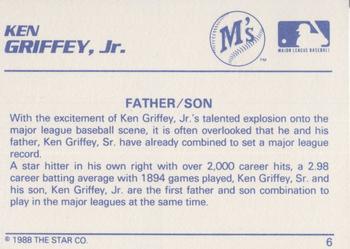 1988 Star Silver #6 Ken Griffey, Jr. Back