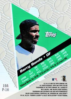 1999 Topps Tek - Pattern 16 #19A Barry Bonds Back