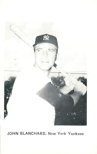 1965 Jay Publishing New York Yankees Postcards #5 John Blanchard Front