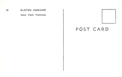 1965 Jay Publishing New York Yankees Postcards #10 Elston Howard Back