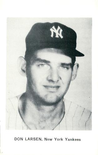 1965 Jay Publishing New York Yankees Postcards #12 Don Larsen Front