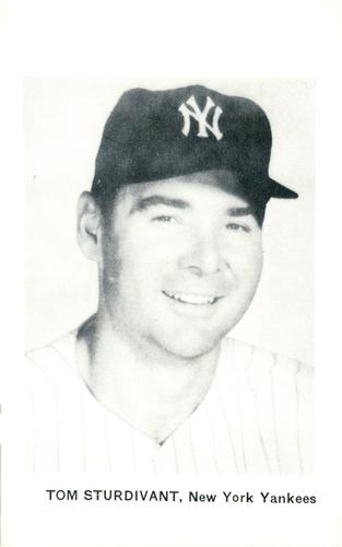 1965 Jay Publishing New York Yankees Postcards #22 Tom Sturdivant Front