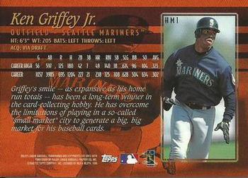1997 Topps - Hobby Masters #HM1 Ken Griffey Jr. Back