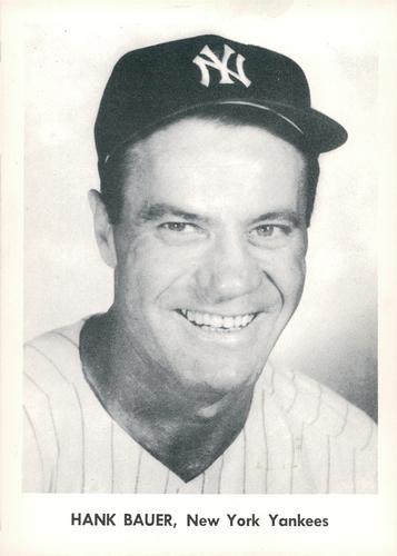 1957 Jay Publishing New York Yankees Picture Portfolio 5x7 #NNO Hank Bauer Front