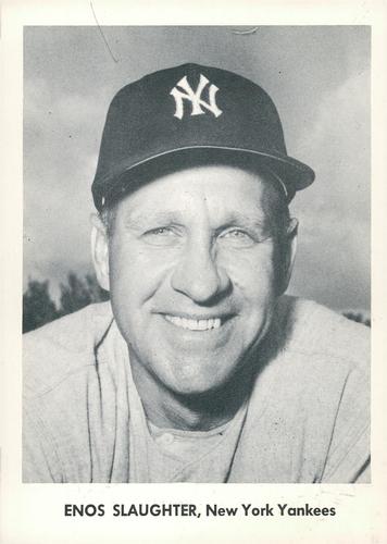1957 Jay Publishing New York Yankees Picture Portfolio 5x7 #NNO Enos Slaughter Front