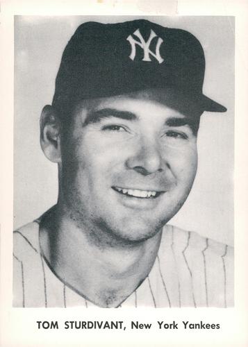 1957 Jay Publishing New York Yankees Picture Portfolio 5x7 #NNO Tom Sturdivant Front
