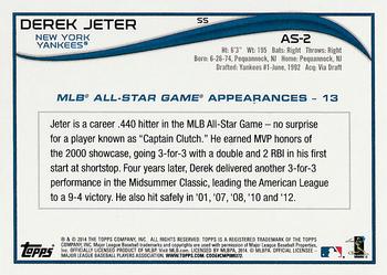 2014 Topps - All-Stars #AS-2 Derek Jeter Back