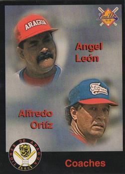 1995-96 Line Up Venezuelan Winter League #130 Angel Leon / Alfredo Ortiz / Elias Lugo / Nelson Portales Front