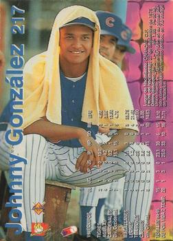 1995-96 Line Up Venezuelan Winter League #217 Johnny Gonzalez Back