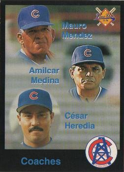 1995-96 Line Up Venezuelan Winter League #220 Mauro Mendez / Amilcar Medina / Cesar Heredia Front