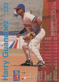 1995-96 Line Up Venezuelan Winter League #233 Harry Guanchez Back