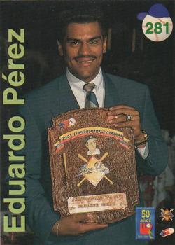 1995-96 Line Up Venezuelan Winter League #281 Eduardo Perez / Vic Davalillo Back