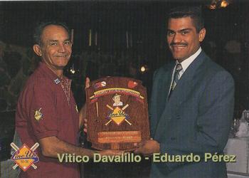 1995-96 Line Up Venezuelan Winter League #281 Eduardo Perez / Vic Davalillo Front