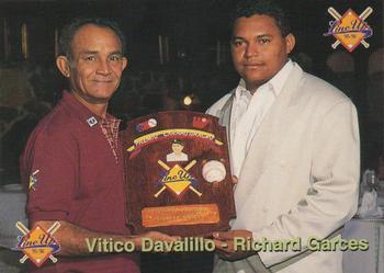 1995-96 Line Up Venezuelan Winter League #283 Richard Garces / Vic Davalillo Front