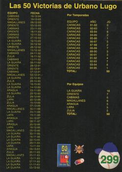 1995-96 Line Up Venezuelan Winter League #299 Urbano Lugo Back