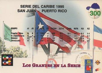 1995-96 Line Up Venezuelan Winter League #300 Senadores De San Juan B.B.C. Back