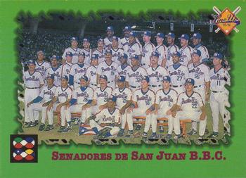 1995-96 Line Up Venezuelan Winter League #300 Senadores De San Juan B.B.C. Front
