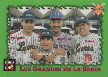 1995-96 Line Up Venezuelan Winter League #314 Roberto Petagine / Henry Rodriguez / Henry Blanco / Carlos Hernandez Front