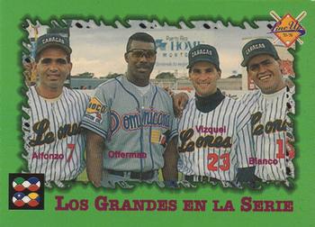 1995-96 Line Up Venezuelan Winter League #316 Edgar Alfonzo / Jose Offerman / Omar Vizquel / Henry Blanco Front