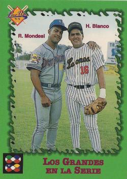 1995-96 Line Up Venezuelan Winter League #323 Raul Mondesi / Henry Blanco Front