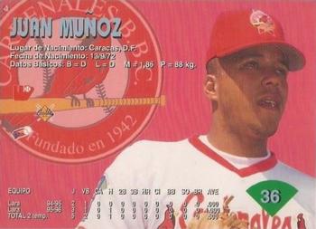 1996-97 Line Up Venezuelan Winter League #36 Juan Munoz Back