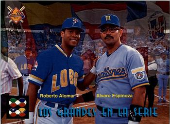 1996-97 Line Up Venezuelan Winter League #275 Alvaro Espinoza / Luis Raven / Guillermo Velasquez / Roberto Alomar / Front