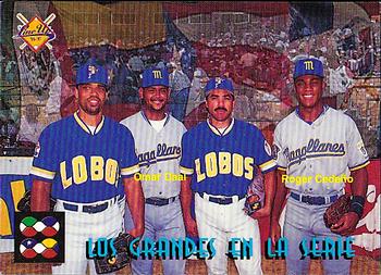 1996-97 Line Up Venezuelan Winter League #276 Melvin Mora / Bernie Williams / Omar Daal / Roger Cedeno Front