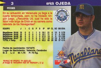 1997-98 Line Up Venezuelan Winter League #3 Erick Ojeda Back