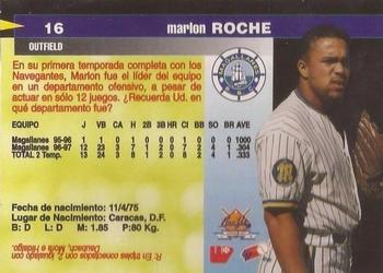 1997-98 Line Up Venezuelan Winter League #16 Marlon Roche Back