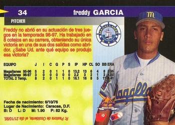 1997-98 Line Up Venezuelan Winter League #34 Freddy Garcia Back