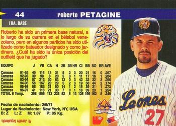 1997-98 Line Up Venezuelan Winter League #44 Roberto Petagine Back