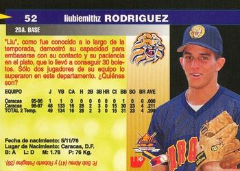 1997-98 Line Up Venezuelan Winter League #52 Liu Rodriguez Back