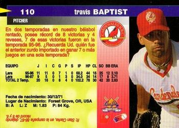 1997-98 Line Up Venezuelan Winter League #110 Travis Baptist Back