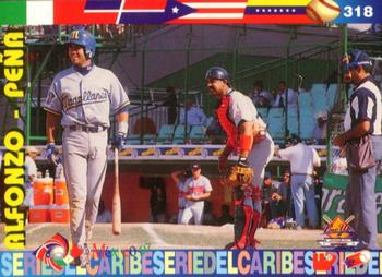 1997-98 Line Up Venezuelan Winter League #318 Edgardo Alfonzo / Roberto Alomar / Tony Pena Back