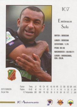 2002-03 Line Up Venezuelan Winter League #107 Emison Soto Back