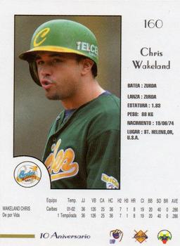 2002-03 Line Up Venezuelan Winter League #160 Chris Wakeland Back