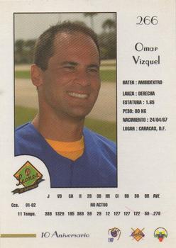 2002-03 Line Up Venezuelan Winter League #266 Omar Vizquel Back