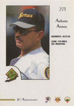 2002-03 Line Up Venezuelan Winter League #271 Antonio Armas Back