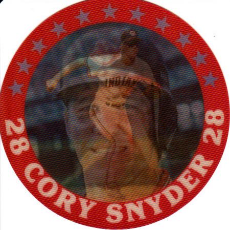 1987 Sportflics - Superstar Discs #10 Cory Snyder Front