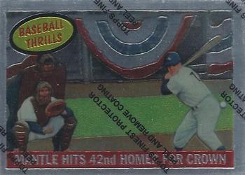 1997 Topps - Mickey Mantle Commemorative Reprints Finest #26 Mantle Hits 42nd Homer for Crown Front