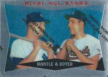 1997 Topps - Mickey Mantle Commemorative Reprints Finest #28 Rival All Stars (Mickey Mantle / Ken Boyer) Front