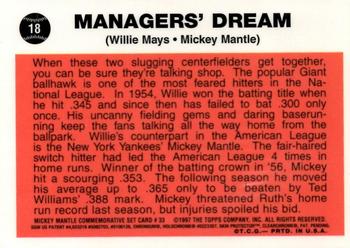 1997 Topps - Mickey Mantle Commemorative Reprints Finest #33 Managers' Dream (Mickey Mantle / Willie Mays) Back