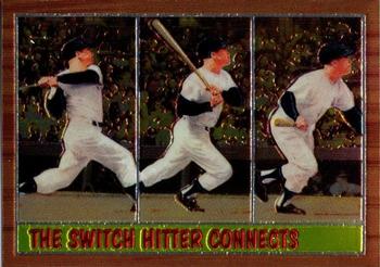 1997 Topps - Mickey Mantle Commemorative Reprints Finest #34 The Switch Hitter Connects Front