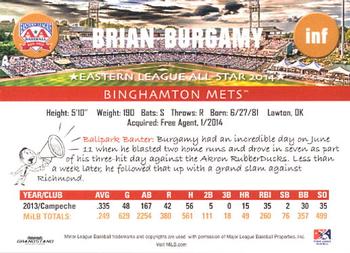 2014 Grandstand Eastern League All-Stars Eastern Squad #NNO Brian Burgamy Back