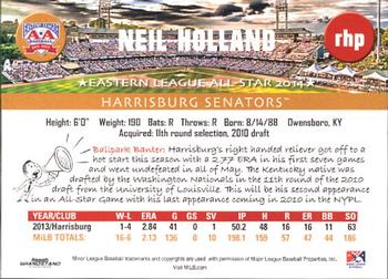 2014 Grandstand Eastern League All-Stars Western Squad #16 Neil Holland Back