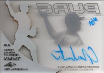 2014 Leaf Trinity - Perfect Game Pure Autographs Charcoal #PGP-CA1 Christifer Andritsos Back