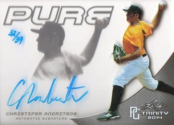 2014 Leaf Trinity - Perfect Game Pure Autographs Charcoal #PGP-CA1 Christifer Andritsos Front