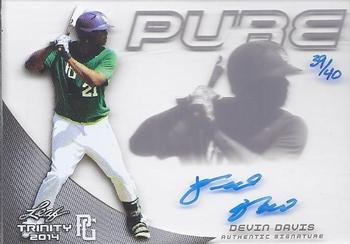2014 Leaf Trinity - Perfect Game Pure Autographs #PGP-DD1 Devin Davis Front