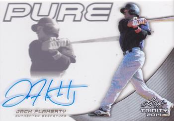 2014 Leaf Trinity - Pure Autographs Charcoal #P-JF1 Jack Flaherty Front