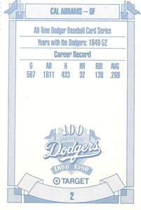 1990 Target Dodgers #2 Cal Abrams Back